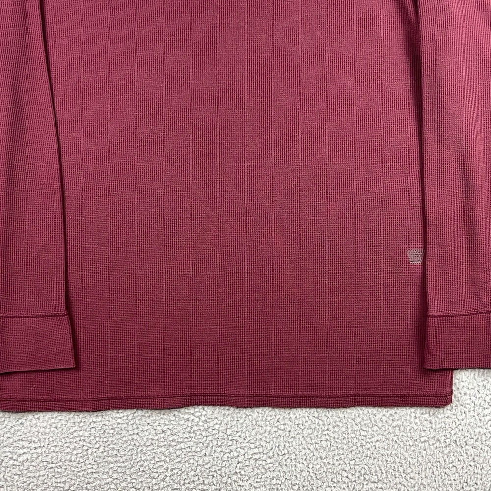 Mack Weldon Thermal Henley‎ Shirt Mens XXL Red Long Sleeve Wool Blend Casual - Picture 8 of 13